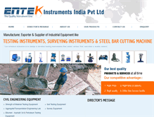 Tablet Screenshot of entekinstruments.com